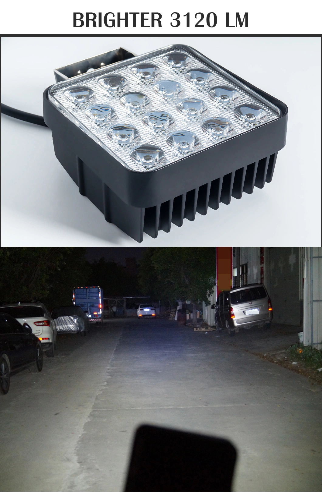 48W Car Truck Offroad Auto Motorcycle Accessories LED Headlight LED Work Light (GF-016Z03)