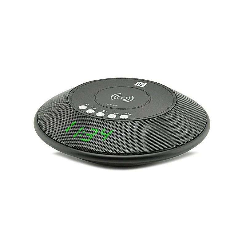 Alarm Clock Wireless Bluetooth Speaker New Qi Wireless Charger Portable Bluetooth Speaker