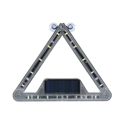 Road Safety 18PCS Bright LED Emergency Signal Lighting with Folding Design Remote Control Solar Rechargeable Beacon Strobe Lamp Triangle Warning Light