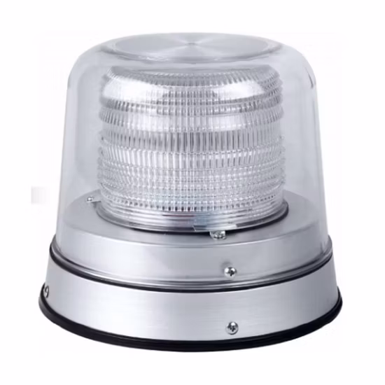 Super Bright DC10-48V LED Rotary Lamp Heavy Duty Vehicle Mining Area Warning Light LED Beacon Amber 7" PC Lens Class 1 4200