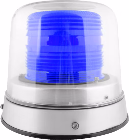 Super Bright DC10-48V LED Rotary Lamp Heavy Duty Vehicle Mining Area Warning Light LED Beacon Amber 7" PC Lens Class 1 4200