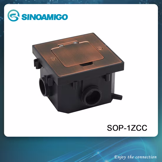 Raised Floor Box Twin 13A Power Switched Socket Data Outlet