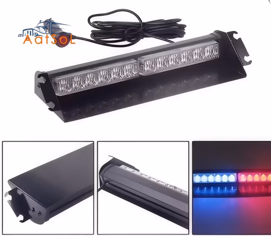 Haibang Blue LED Motorcycle Bike Safety Warning Strobe Telescopic Rear Pole Beacon Light
